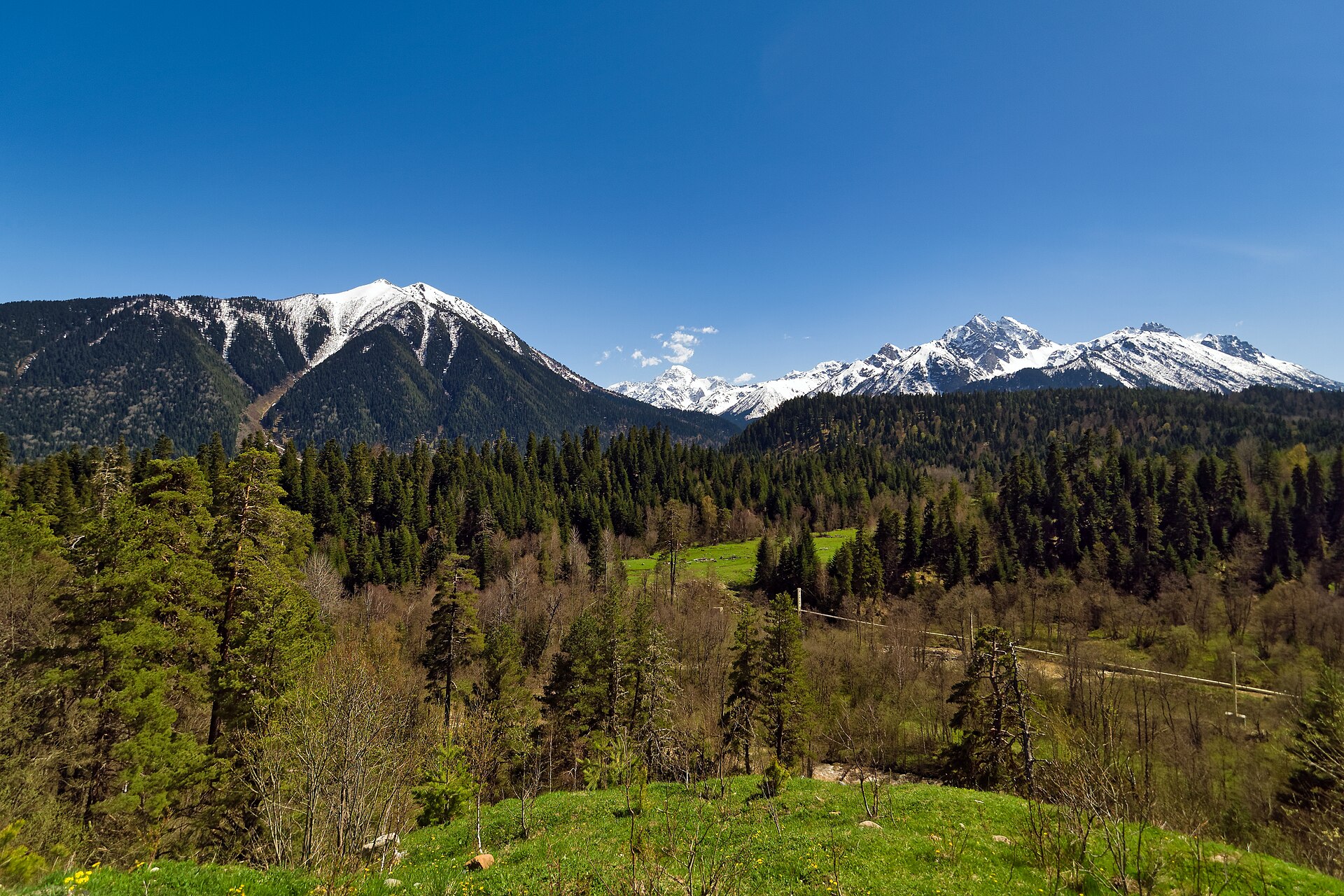 Горный хребет в Архызе